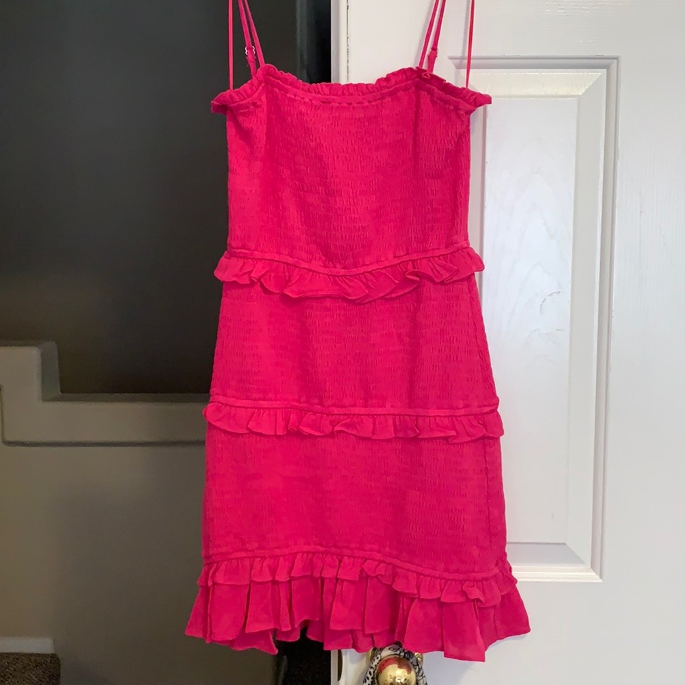 Pink lily straps dress